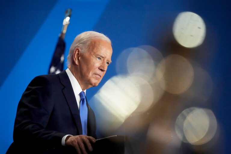 U.S. President Joe Biden holds news conference at the 2024 NATO Summit on July 11, 2024 in Washington, DC. (Kent Nishimura/Getty Images)
