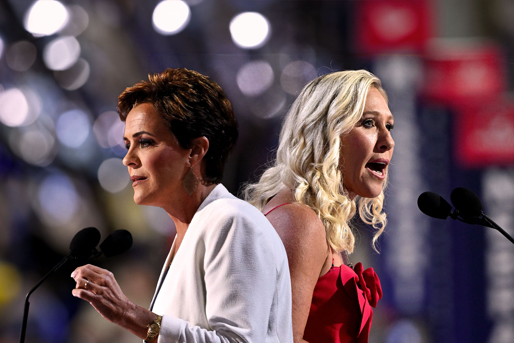 Kari Lake and Marjorie Taylor Greene (Photo illustration by Salon/Getty Images)