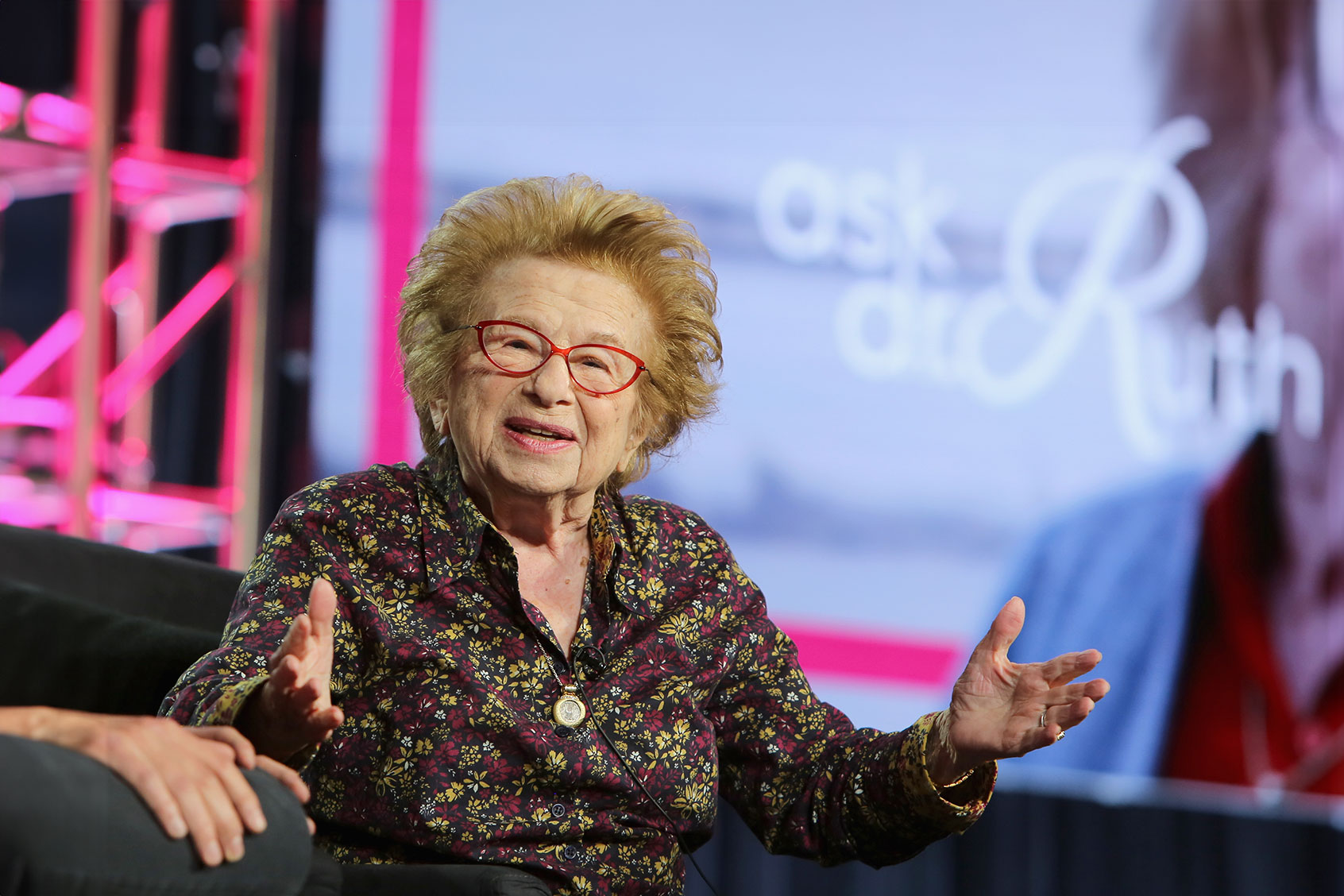 Dr. Ruth Westheimer of 'Ask Dr. Ruth' speaks onstage during the Hulu Panel during the Winter TCA 2019 on February 11, 2019 in Pasadena, California. (Rachel Murray/Getty Images for Hulu)