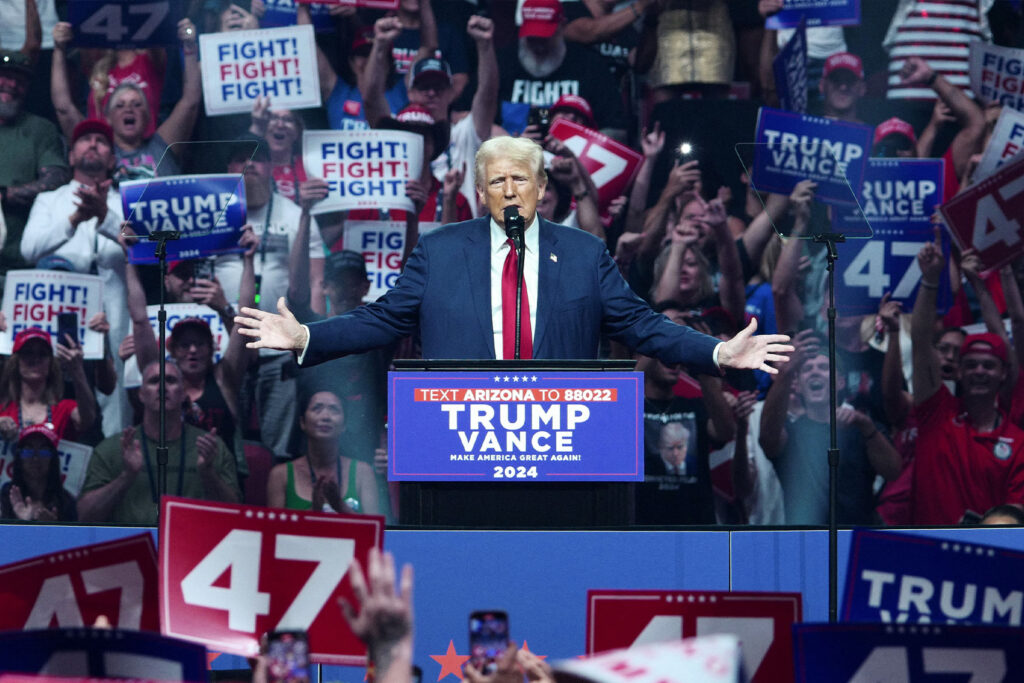 Trump Rallies Collage Rachel Maddow mocks latest Trump rallies for