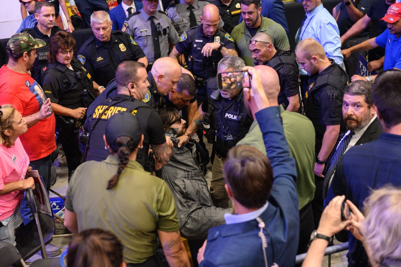 Man tased after climbing into press area of Trump rally in Pennsylvania ...