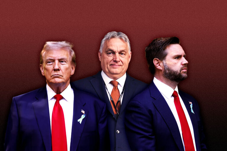 Donald Trump, Viktor Orban and JD Vance (Photo illustration by Salon/Getty Images)