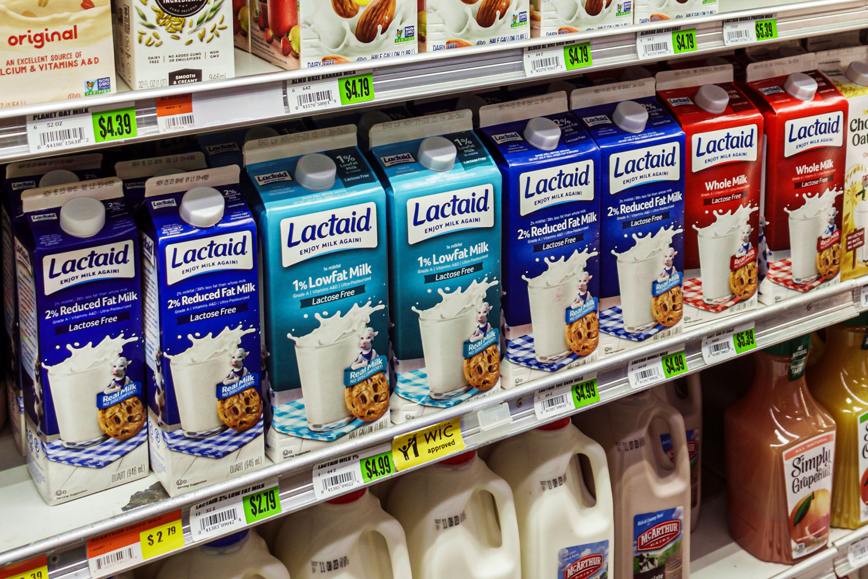 Lactaid ona supermarket shelf (Jeffrey Greenberg/Universal Images Group via Getty Images)