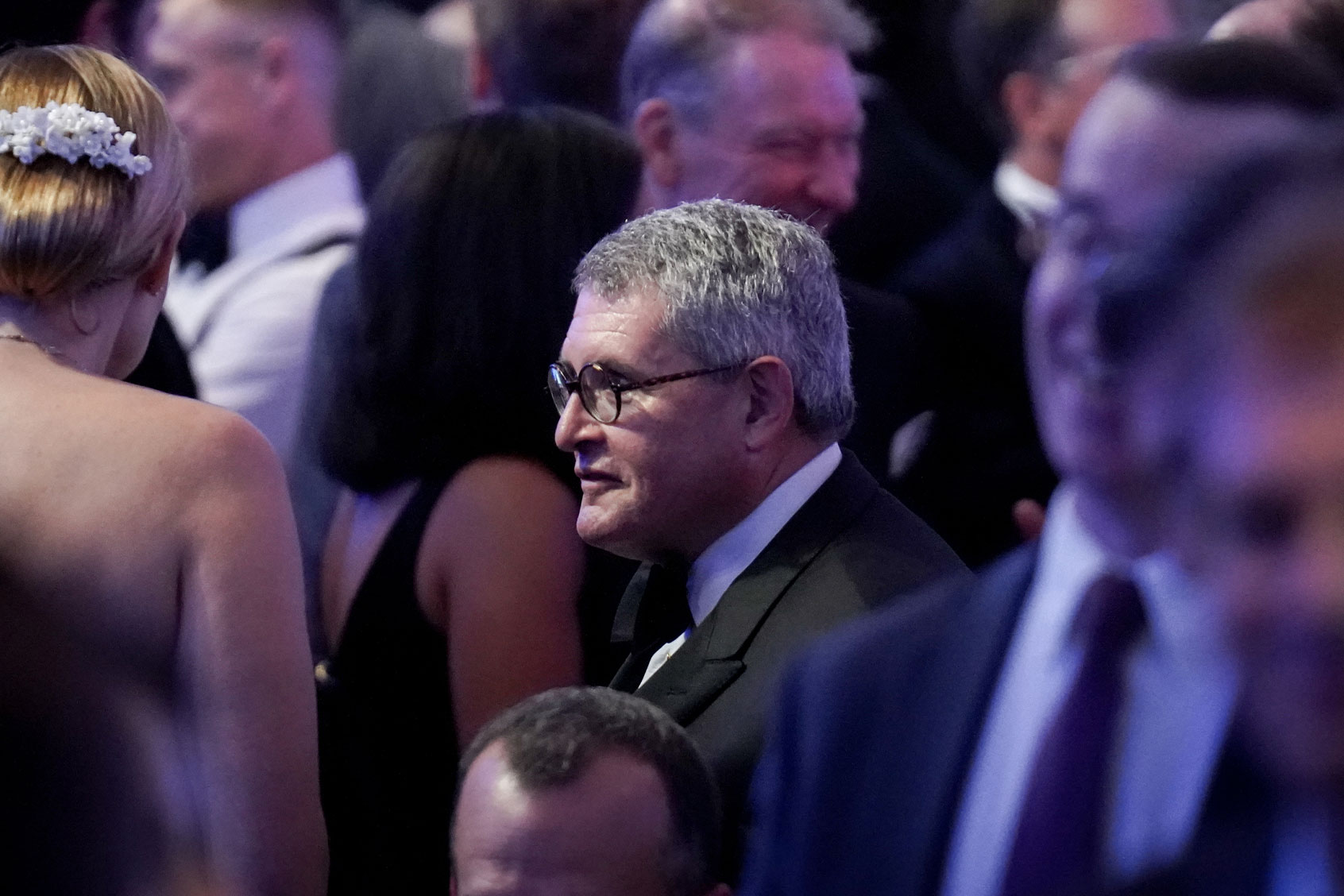 Right-wing activist Leonard Leo, C, attends the 2023 Antonin Scalia Memorial Dinner that is part of the Federalist Society's 2023 National Lawyers Convention at the Washington Hilton Hotel on November 9, 2023, in Washington, DC. (Jahi Chikwendiu/The Washington Post via Getty Images)
