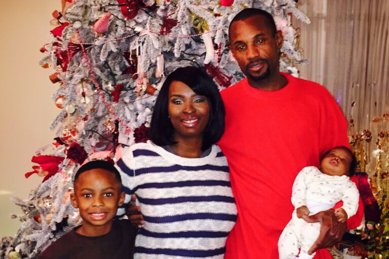 Candi Miller with her husband, Alex Cardenas; son Christian; and daughter Turiya, whom she named after her sister. (Courtesy of Turiya Tomlin-Randall)