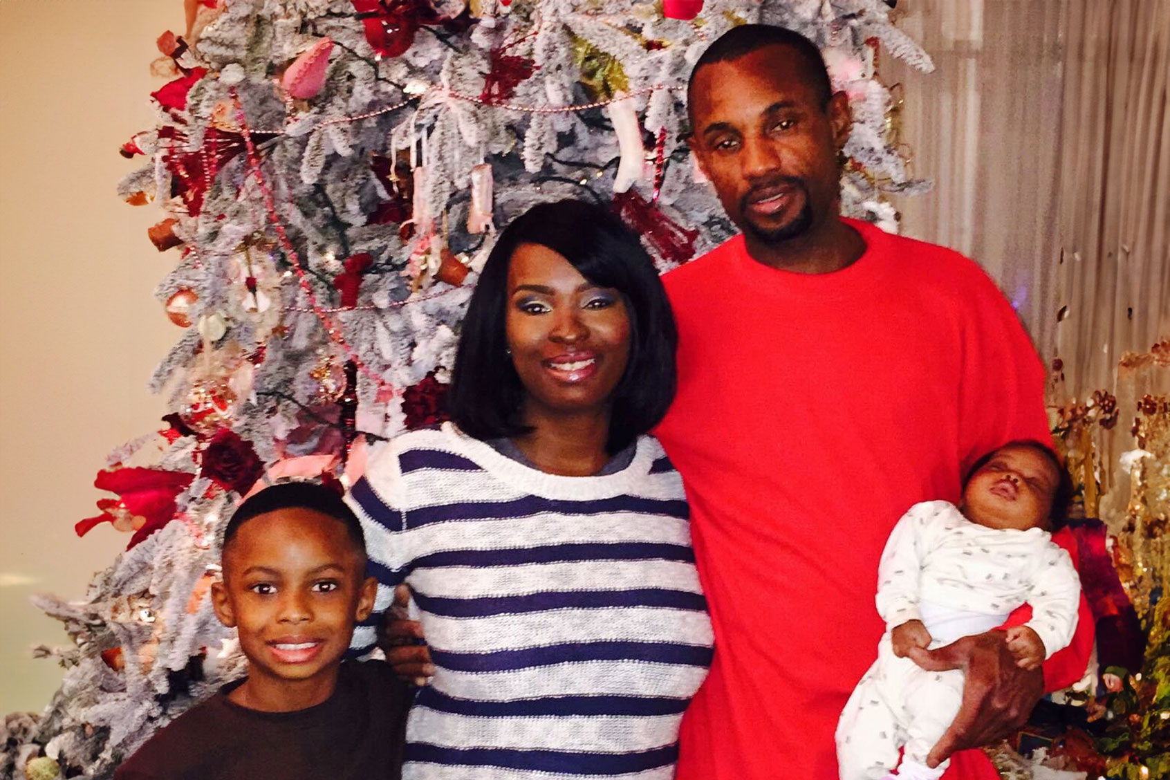 Candi Miller with her husband, Alex Cardenas; son Christian; and daughter Turiya, whom she named after her sister. (Courtesy of Turiya Tomlin-Randall)