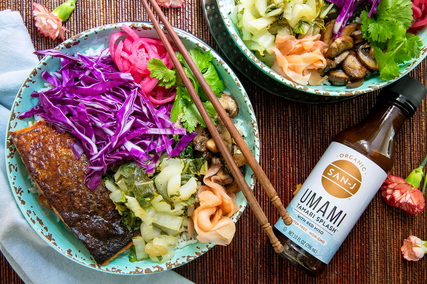 Umami Salmon Bowls (Photo courtesy of San-J)