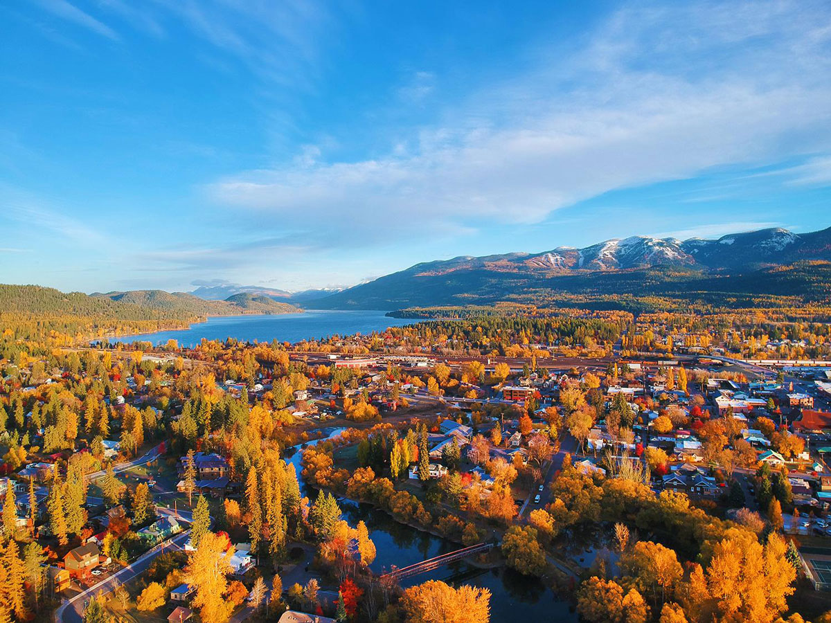 Whitefish, Montana in fall
