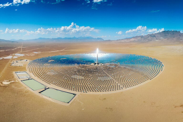 A Solar Thermal Power Station in the Nevada Desert (Getty Images/ferrantraite)