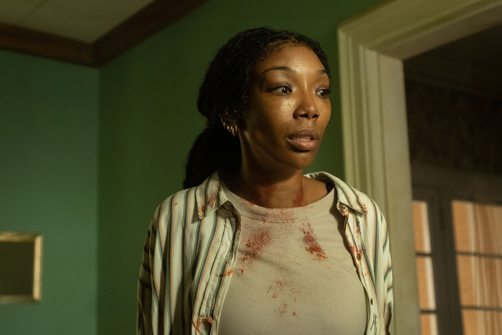 Brandy Norwood in "The Front Room" (A24/Jon Pack)