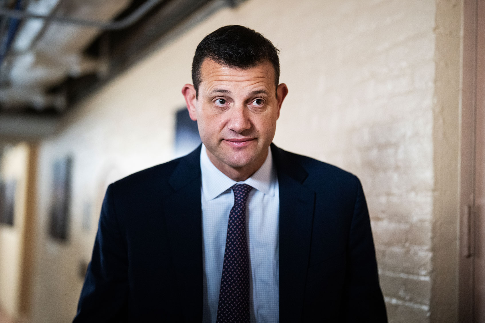 Rep. David Valadao, R-Calif., is outside a meeting of the House Republican Conference in the U.S. Capitol on Tuesday, December 5, 2023. (Tom Williams/CQ-Roll Call, Inc via Getty Images)