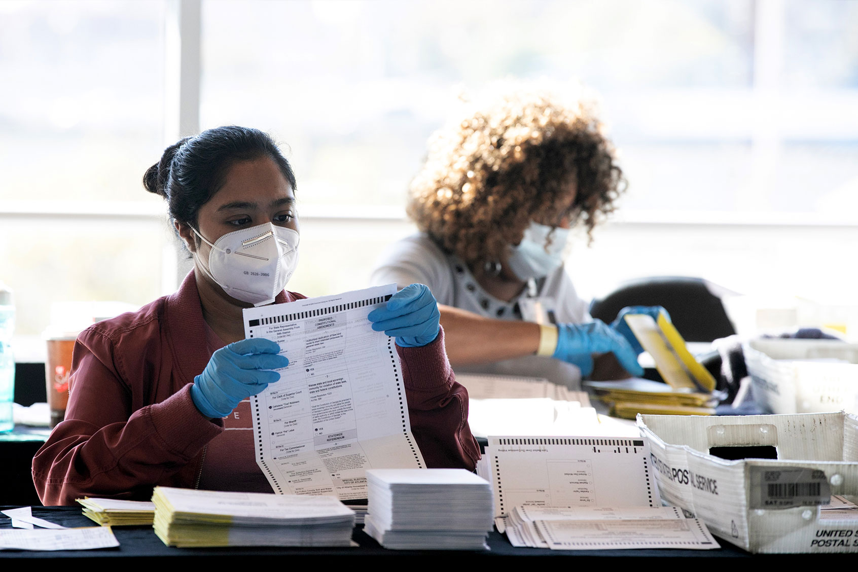 Georgia Election Officials Counting Ballots 2020