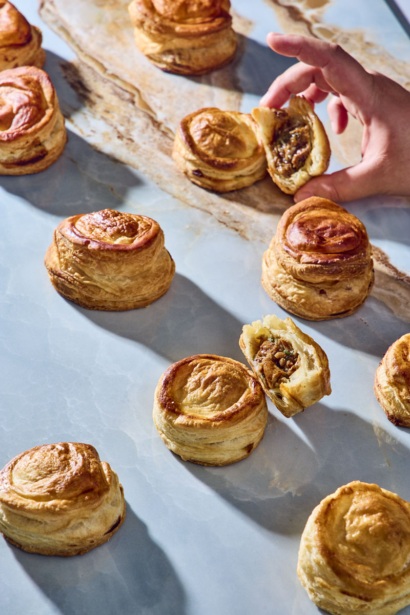 Flaky meat pies
