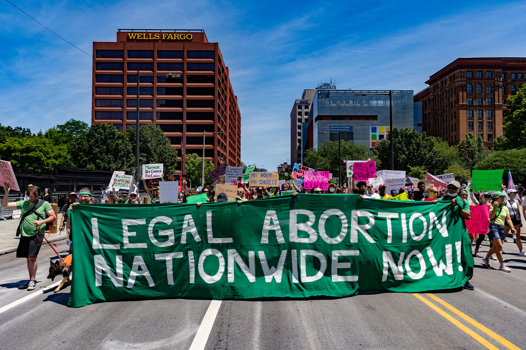 Abortion rights protestors rally on July 4, 2022 in Philadelphia, Pennsylvania. (Hannah Beier/Getty Images)