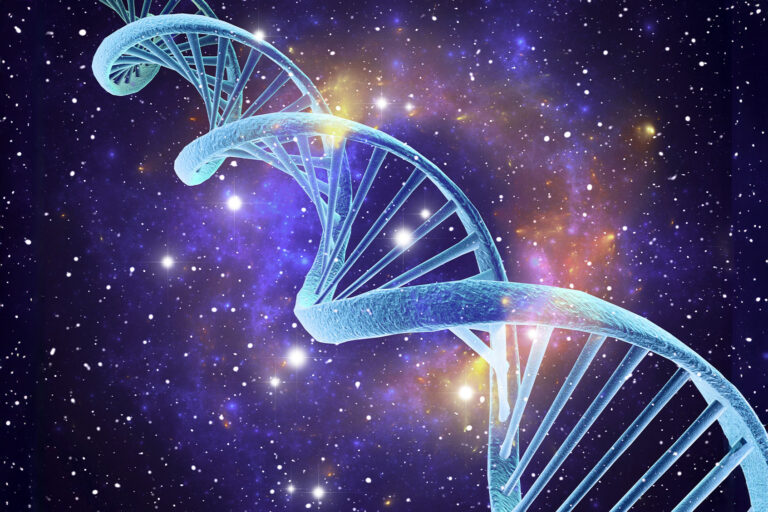 DNA double helix among the stars (Getty Images/PASIEKA)