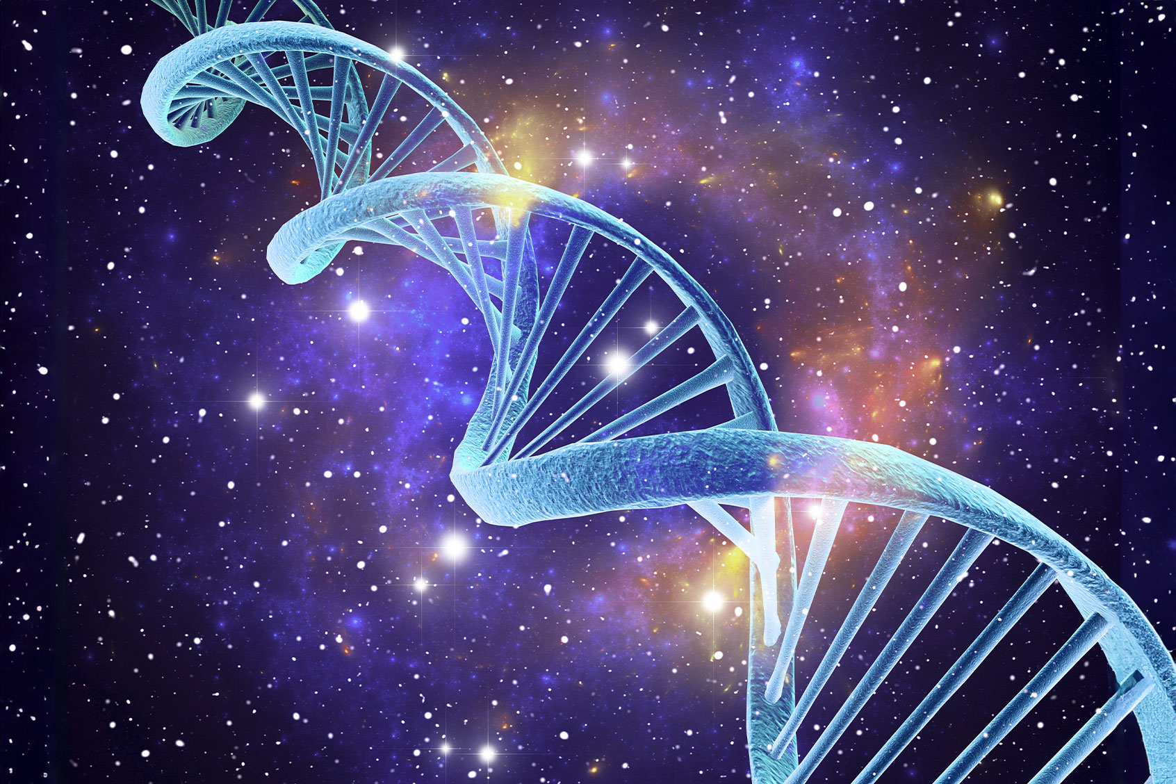 DNA double helix among the stars (Getty Images/PASIEKA)