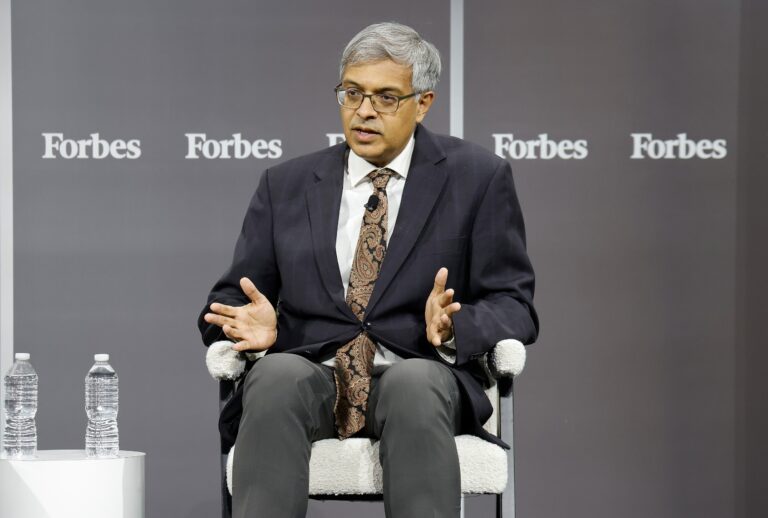 Jay Bhattacharya speaks during the 2023 Forbes Healthcare Summit at Jazz at Lincoln Center on December 05, 2023 in New York City. ( Taylor Hill/Getty Images)