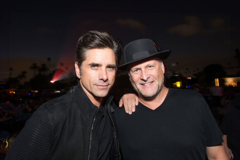 John Stamos and Dave Coulier attend Cinespia's screening of 'Some Like It Hot' held at Hollywood Forever on August 19, 2017 in Hollywood, California. (Kelly Lee Barrett/Getty Images)