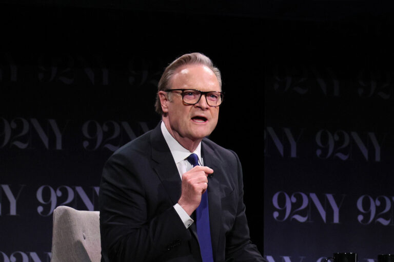 Lawrence O’Donnell speaks during Jen Psaki in Conversation with Lawrence O’Donnell - Say More: Lessons from Work, the White House, and the World at 92NY on May 08, 2024 in New York City. (Dia Dipasupil/Getty Images)