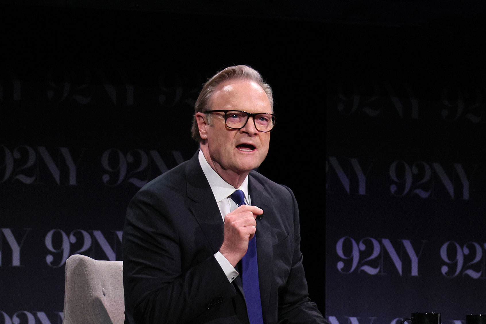 Lawrence O’Donnell speaks during Jen Psaki in Conversation with Lawrence O’Donnell - Say More: Lessons from Work, the White House, and the World at 92NY on May 08, 2024 in New York City. (Dia Dipasupil/Getty Images)