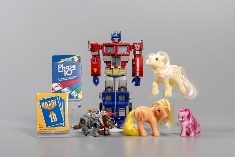 Phase 10, Transformers and My Little Pony toys (Courtesy of The Strong National Museum of Play)