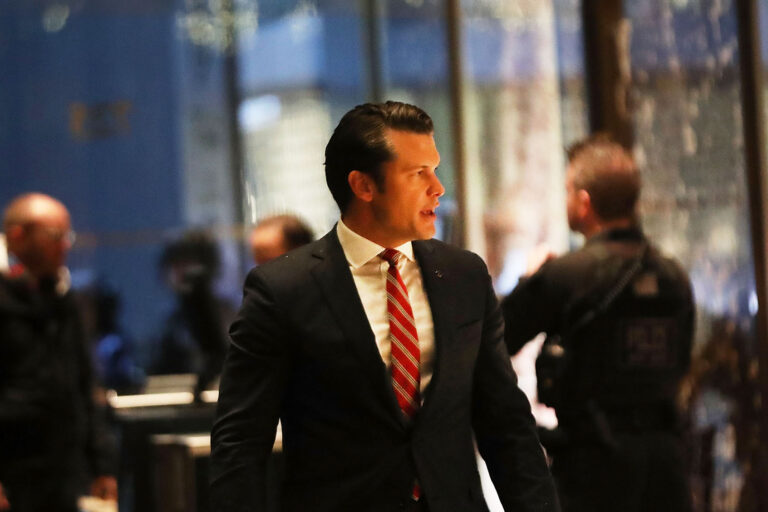 Fox News contributor Pete Hegseth arrives at Trump Tower on November 29, 2016 in New York City. (Spencer Platt/Getty Images)