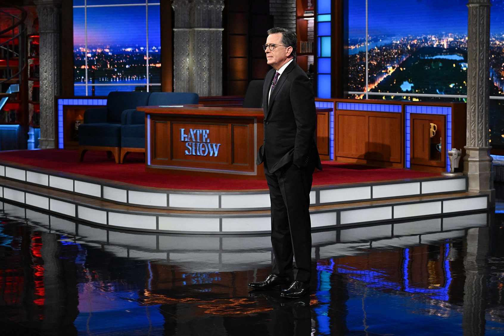 The Late Show with Stephen Colbert during Wednesday’s November 6, 2024 show. (Scott Kowalchyk/CBS)