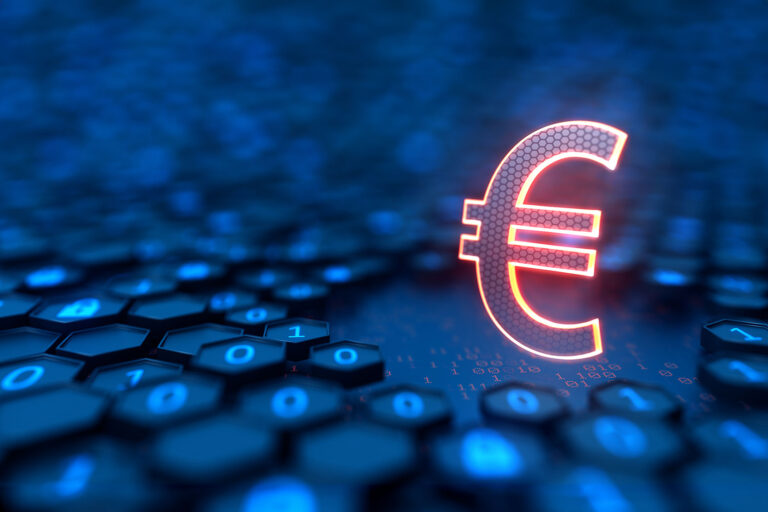 Euro symbol and binary code (Getty Images/JuSun)