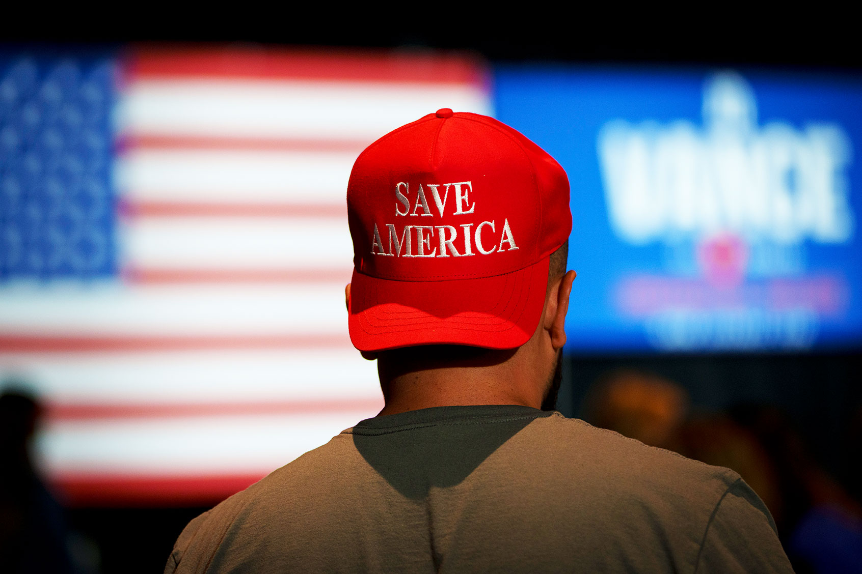 Supporters attend a primary election night event for J.D. Vance, a Republican candidate for U.S. Senate in Ohio, at Duke Energy Convention Center on May 3, 2022 in Cincinnati, Ohio. (Drew Angerer/Getty Images)