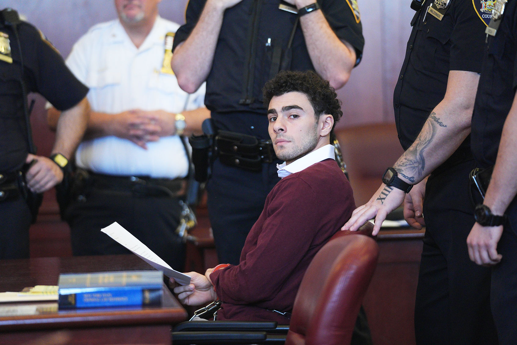 Luigi Mangione appears for his arraignment at Manhattan Criminal Court on December 23, 2024 in New York City. (Curtis Means-Pool/Getty Images)