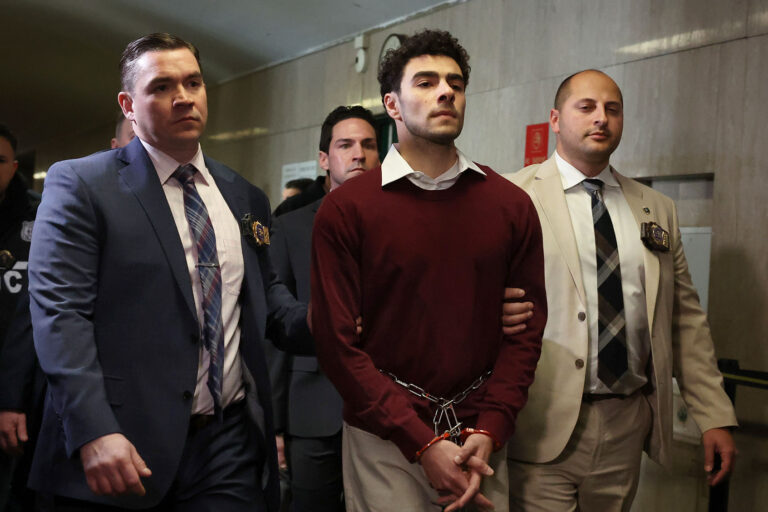 Luigi Mangione arrives at Manhattan Criminal Court on December 23, 2024 in New York City. (Spencer Platt/Getty Images)