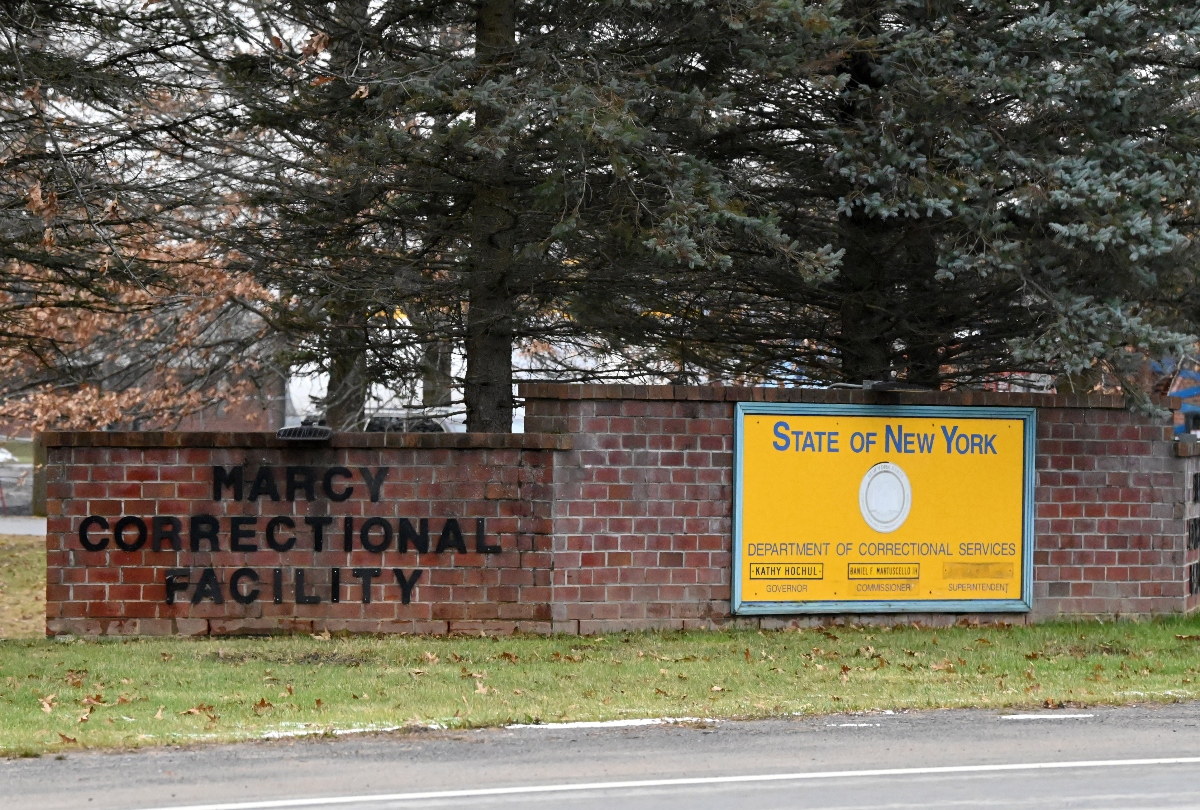 Entrance to Marcy Correctional Facility state prison on Thursday, Dec. 19, 2024, in Marcy, N.Y. (Will Waldron/Albany Times Union via Getty Images)