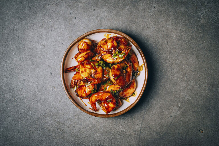 Hoisin glazed shrimp (Courtesy of Kikkoman)