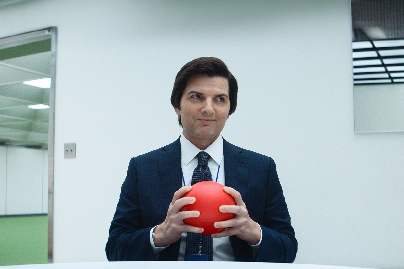 Adam Scott in "Severance" (Apple TV+)