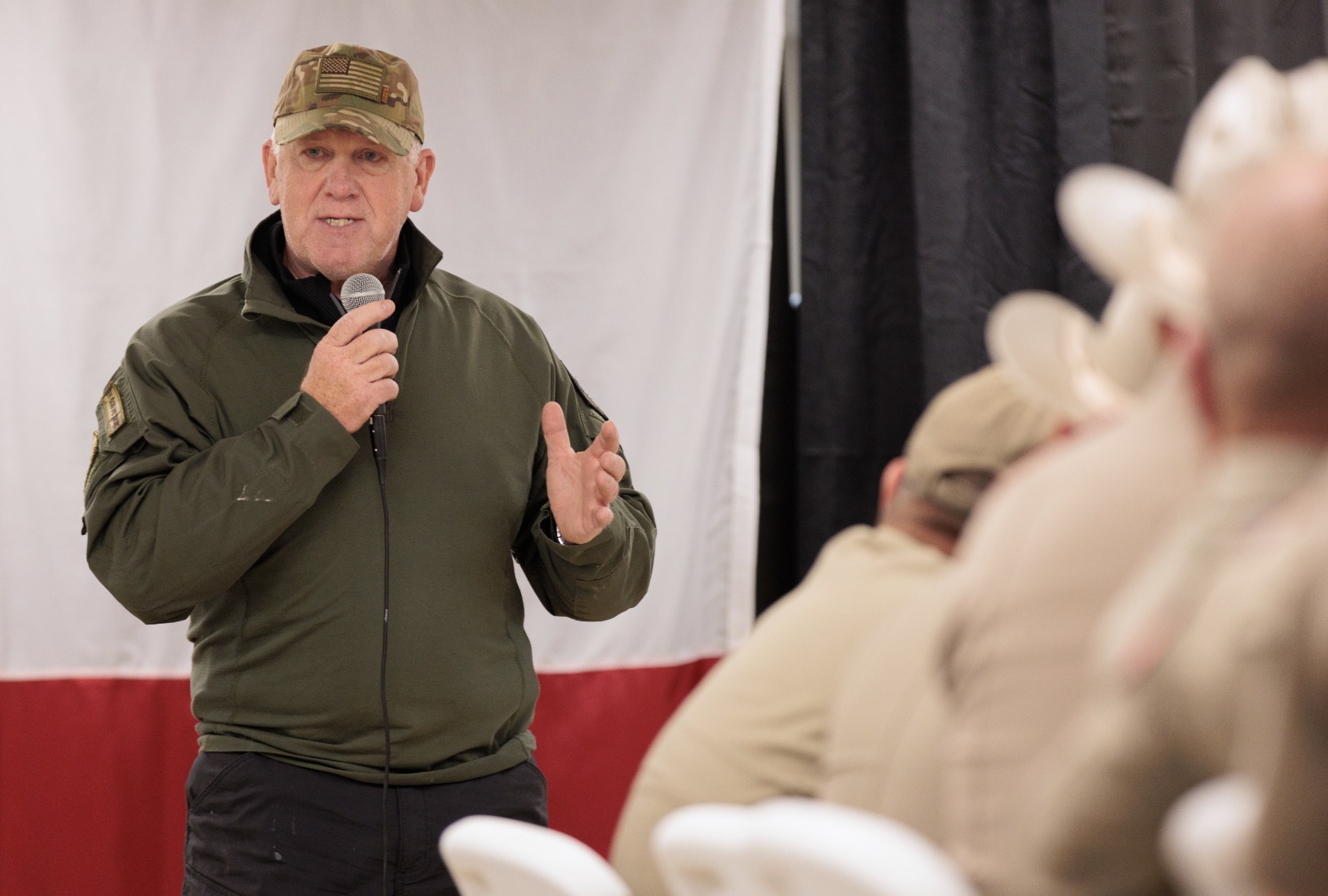 Incoming "border czar" and former acting U.S. Immigration and Customs Enforcement director Tom Homan visits Eagle Pass, Texas on November 26, 2024. (Scott Stephen Ball for The Washington Post via Getty Images)