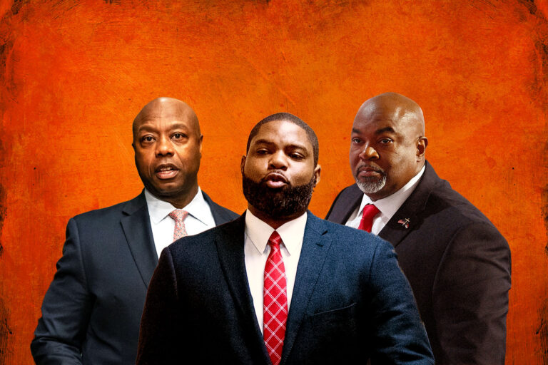 Sen. Tim Scott (R-SC), Rep. Byron Donalds (R-FL) and Lt. Gov. Mark Robinson (R-NC) (Photo illustration by Salon/Getty Images)