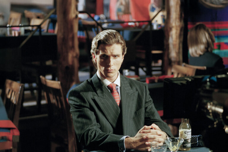 Welsh actor Christian Bale on the set of American Psycho, based on the novel by Bret Easton Ellis and directed by Canadian Mary Harron. (Eric Robert/Sygma/Sygma via Getty Images)