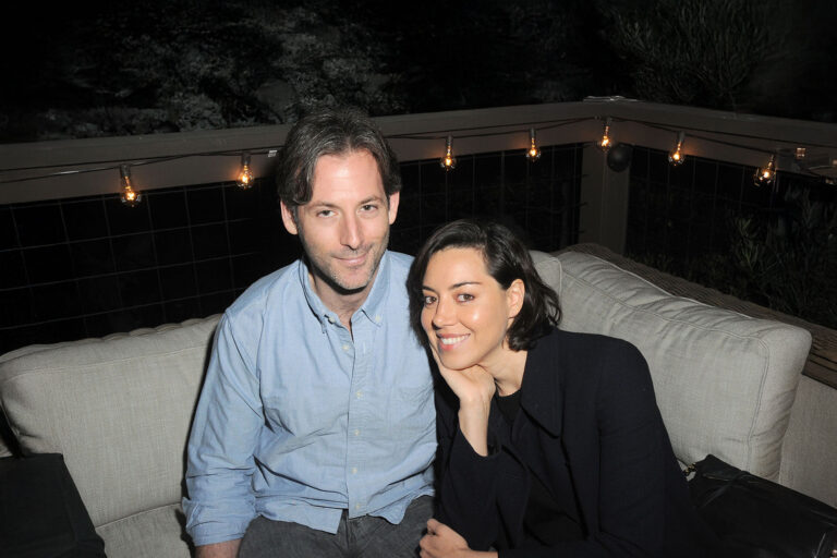 Jeff Baena and Aubrey Plaza attend Lisa Edelstein's Birthday Party at Private Residence on May 21, 2016 in Silverlake, CA. (David Crotty/Patrick McMullan via Getty Images)