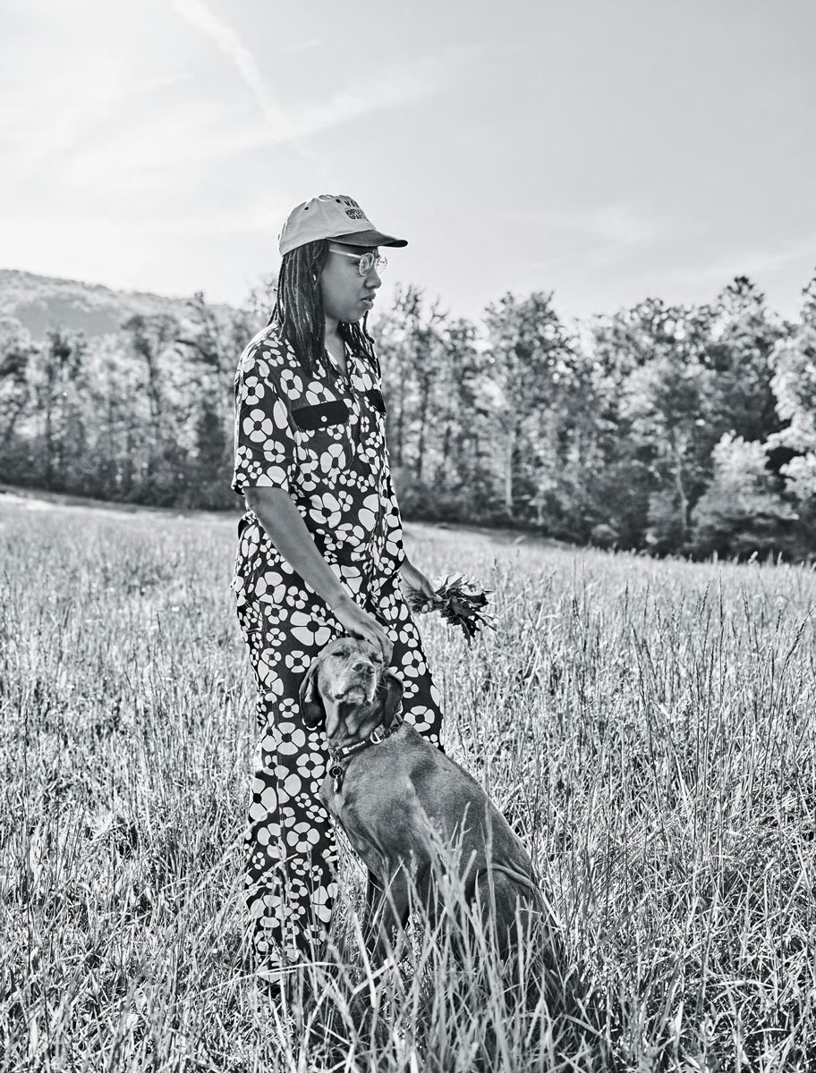 Chef Ashleigh Shanti and her dog