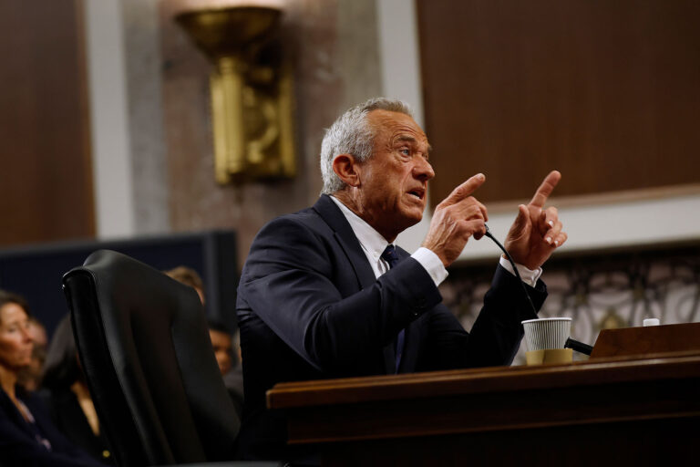 Robert F. Kennedy Jr., U.S. President Donald Trump's nominee for Secretary of Health and Human Services testifies during his Senate Finance Committee confirmation hearing at the Dirksen Senate Office Building on January 29, 2025 in Washington, DC. (Anna Moneymaker/Getty Images)
