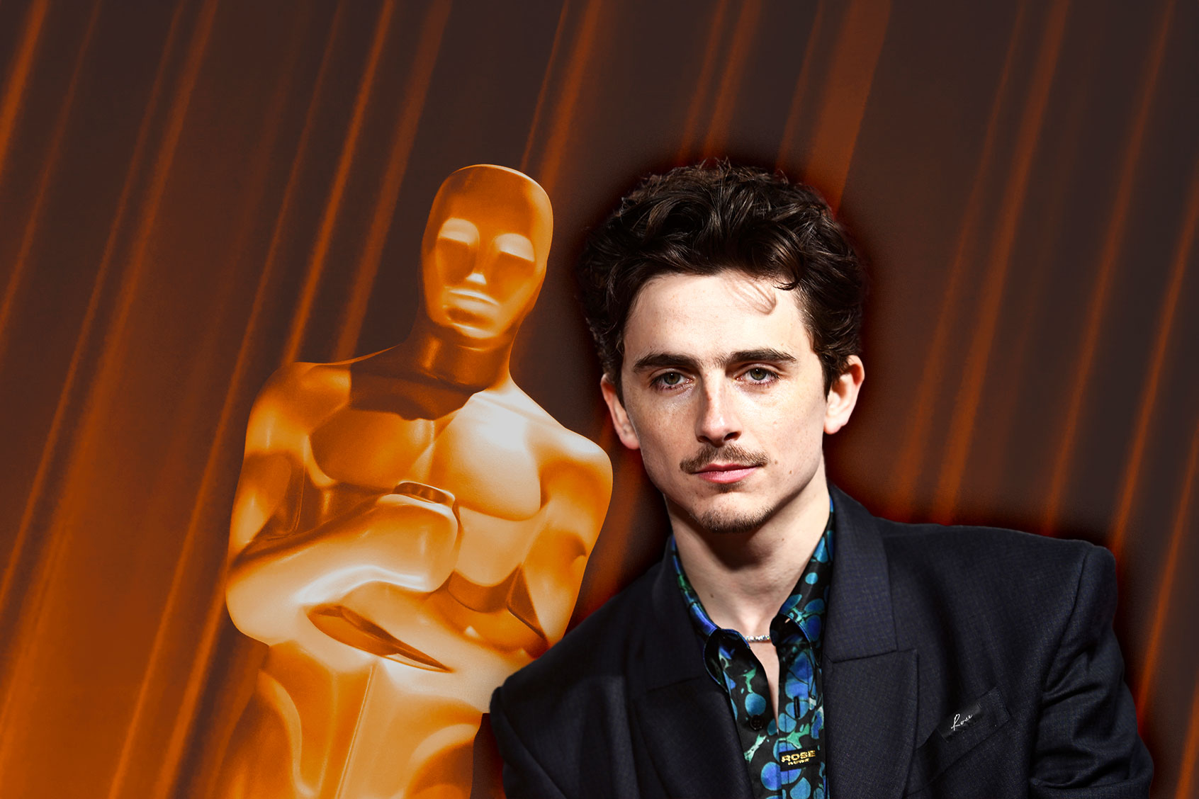 Timothée Chalamet and an Oscar Awards statue (Photo illustration by Salon/Getty Images)