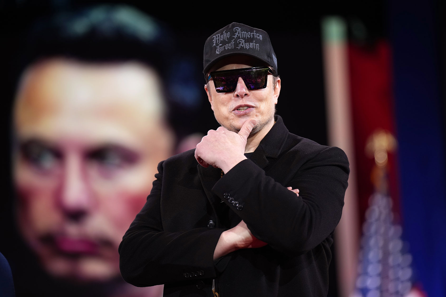 CEO of Tesla and SpaceX Elon Musk speaks at the Conservative Political Action Conference (CPAC) at the Gaylord National Resort Hotel And Convention Center on February 20, 2025 in Oxon Hill, Maryland. (Andrew Harnik/Getty Images)