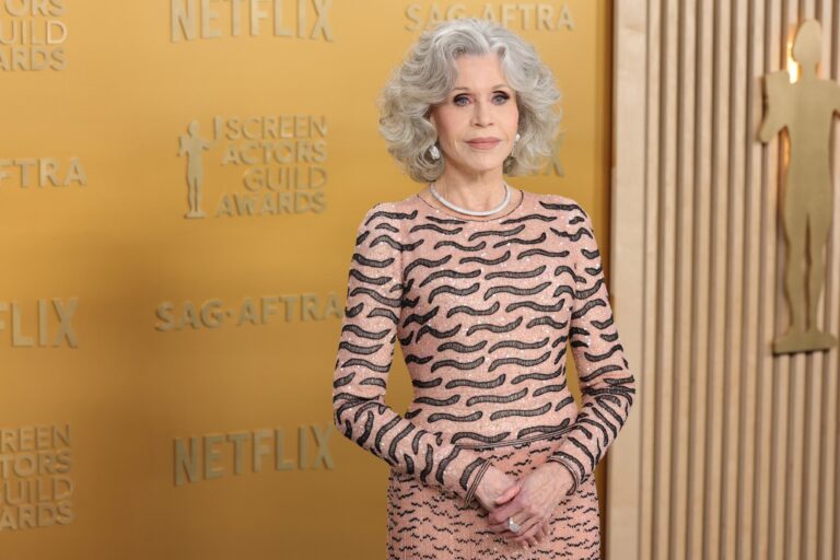 Jane Fonda attends the 31st Annual Screen Actors Guild Awards at Shrine Auditorium and Expo Hall on February 23, 2025 in Los Angeles, California. (Savion Washington/GA/The Hollywood Reporter via Getty Images)