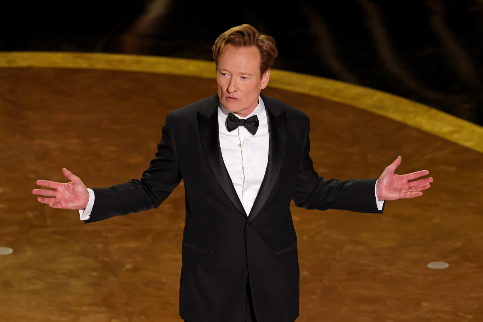 Host Conan O'Brien speaks onstage during the 97th Annual Oscars at Dolby Theatre on March 02, 2025, in Hollywood, California. (Kevin Winter/Getty Images)