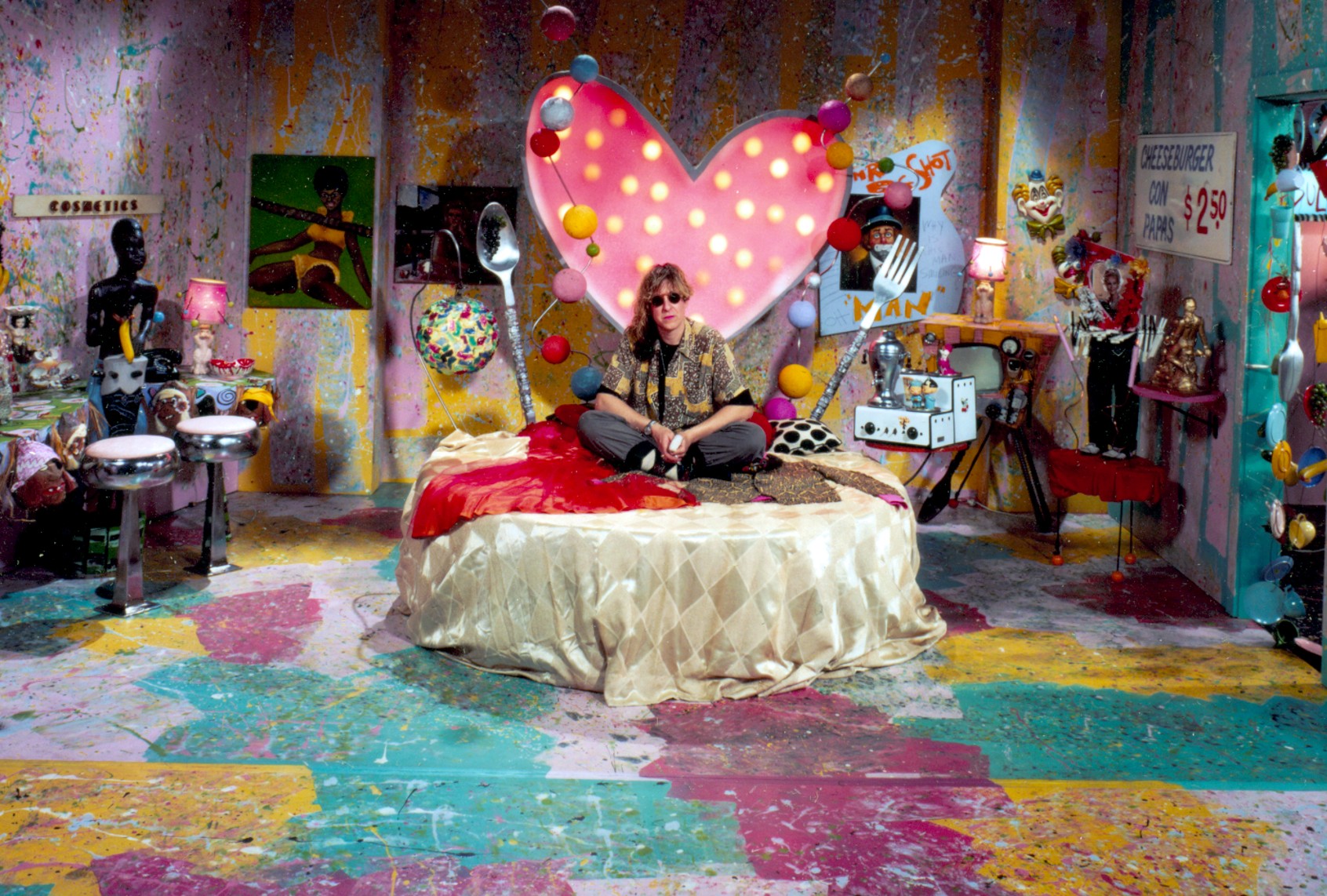 Allee Willis on the set she designed for MTV's "Just Say Julie" (Courtesy of the Estate of Allee Willis and Magnolia Pictures)
