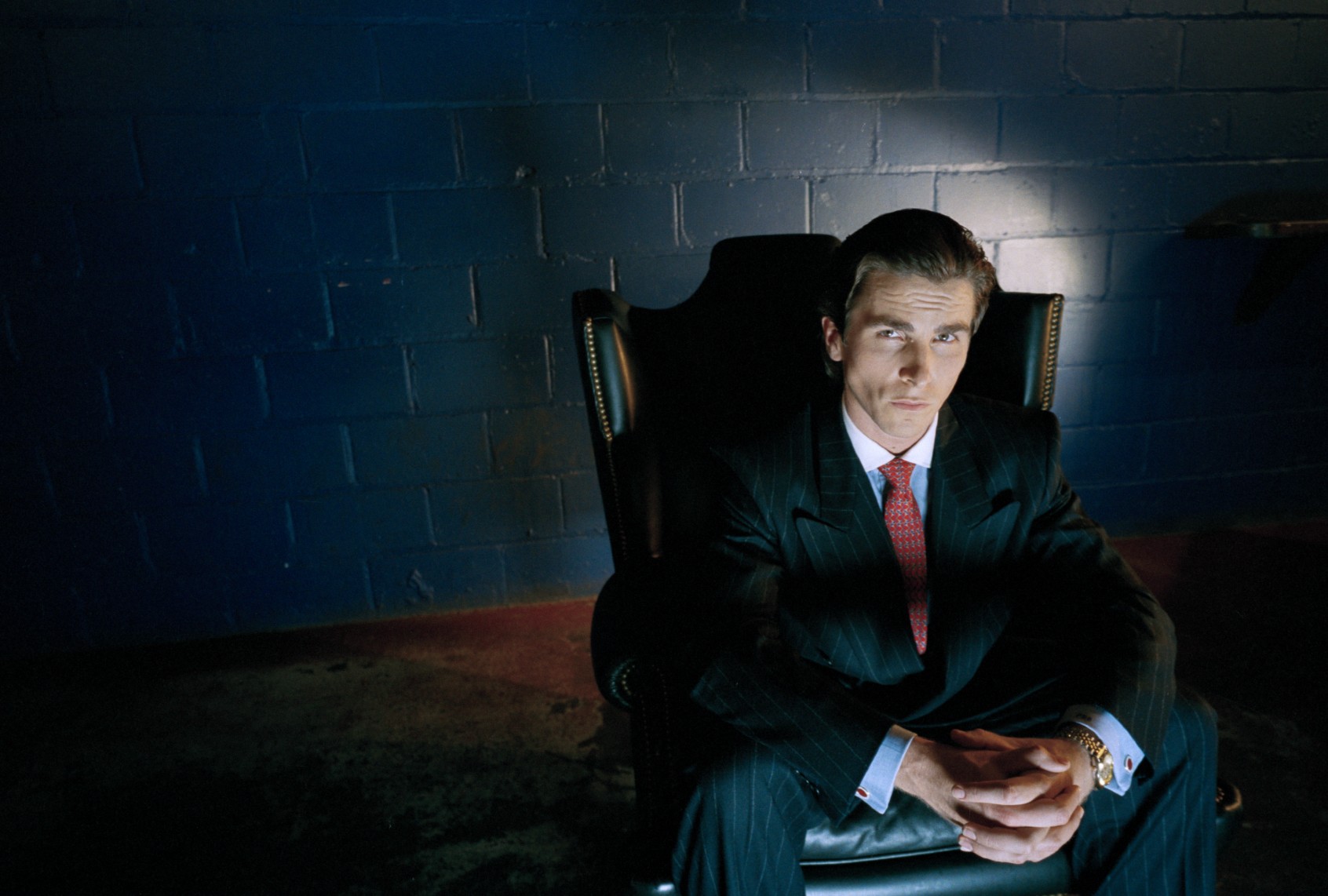 Christian Bale on the set of "American Psycho" (Eric Robert/Sygma/Sygma via Getty Images)