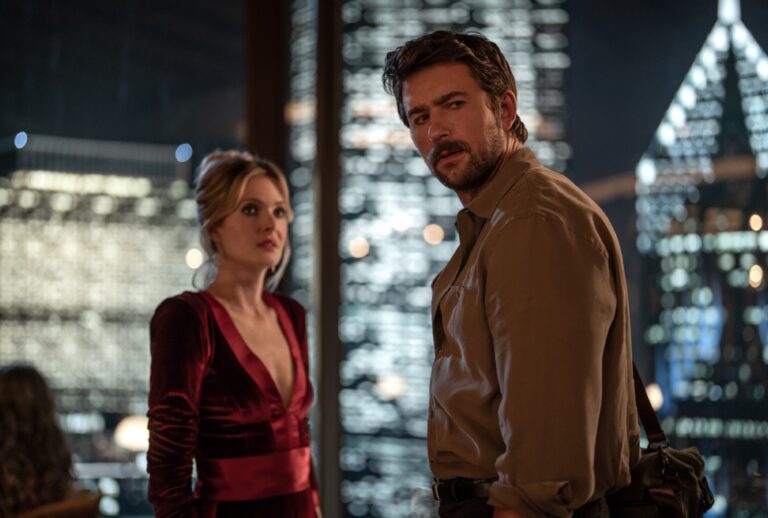 Violet (Meghann Fahy) and Henry (Brandon Sklenar) in "Drop" (Bernard Walsh/Universal Pictures)