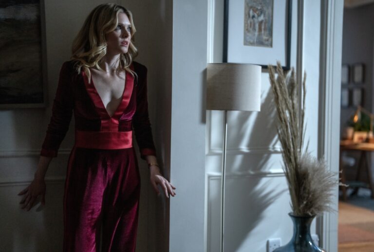 Meghann Fahy as Violet in "Drop" (Bernard Walsh/Universal Pictures)
