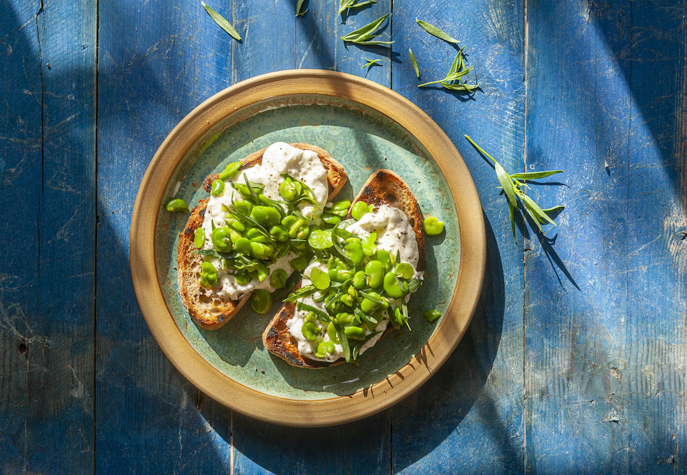 Fava beans on sourdough toast with whipped feta (Getty Images / Ian Laker Photography)
