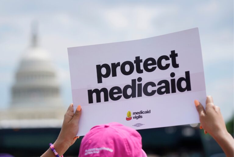 Care advocates attend 24-hour vigil at U.S. Capitol to share stories and urge lawmakers to protect Medicaid on May 07, 2025 in Washington, DC. (Leigh Vogel/Getty Images for Caring Across Generations)